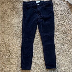 LOFT Women's Dark Blue Navy Modern Skinny Corduroy petite 5-pocket